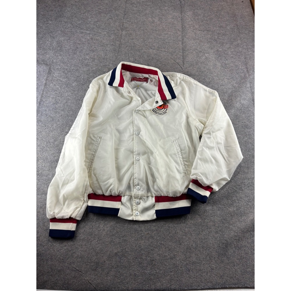 VTG 1985 Portland Rose Festival Balloon Classic Stonington Jacket White M SEE